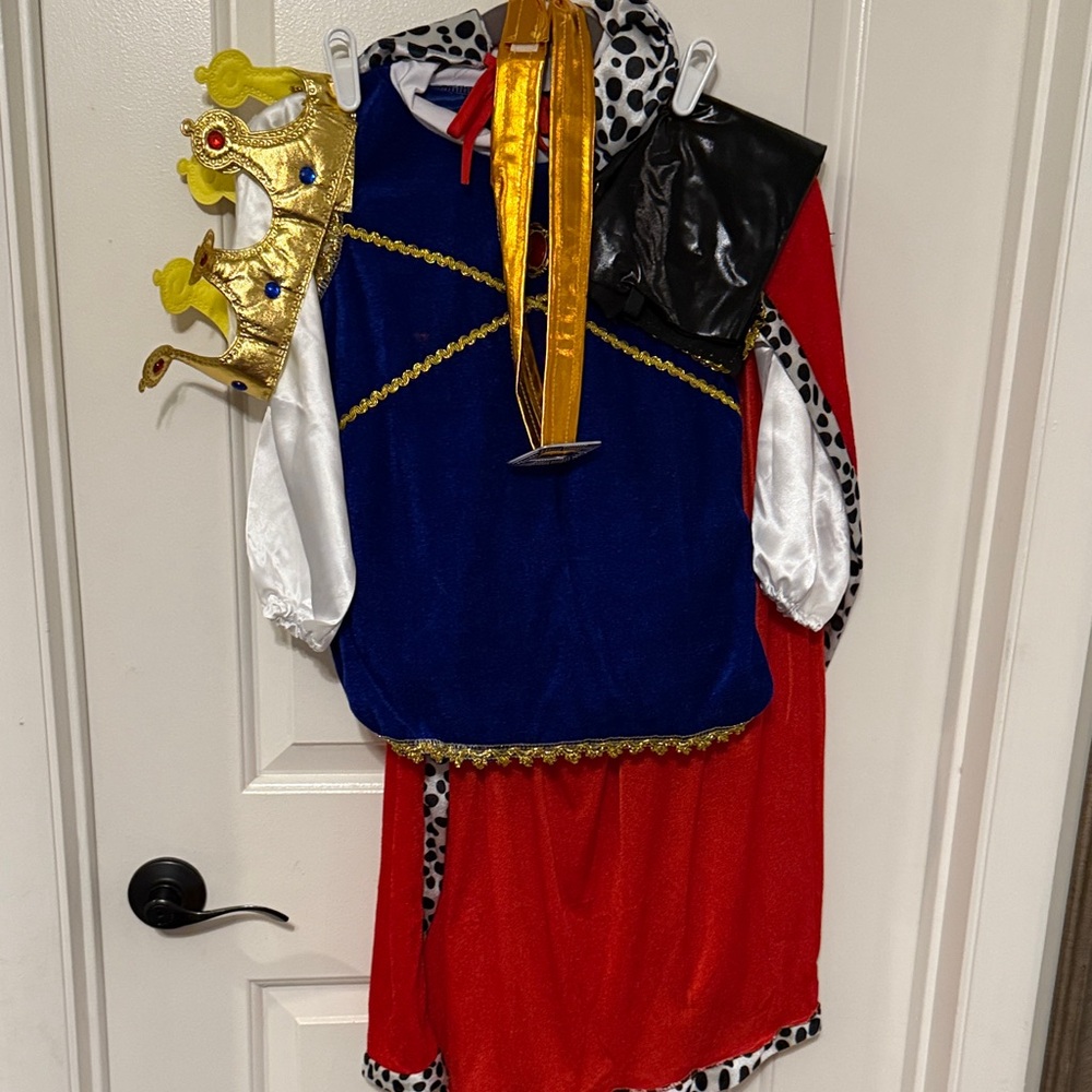 Royal King Costume for Kids - Blue, Red, Gold
